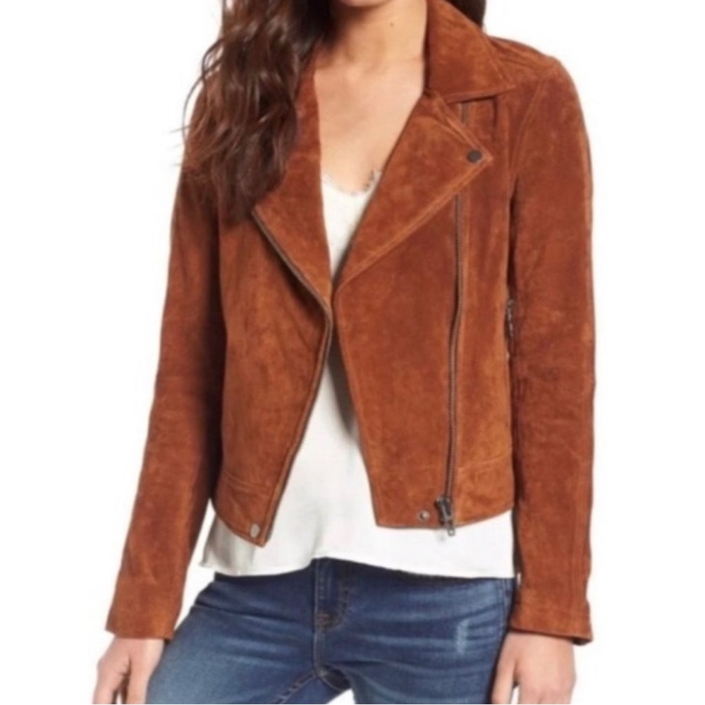 BLANKNYC Suede Moto Jacket Style#: 73K-9592NO
Chestnut Spice | Size M
